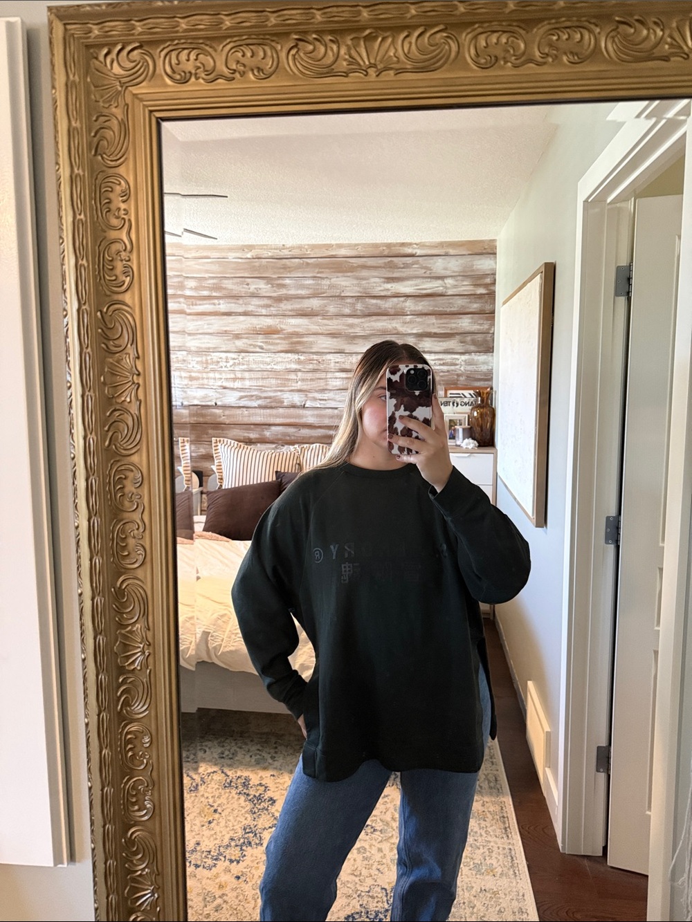 Superdry Women's Dark Green Logo Crewneck Sweatshirt